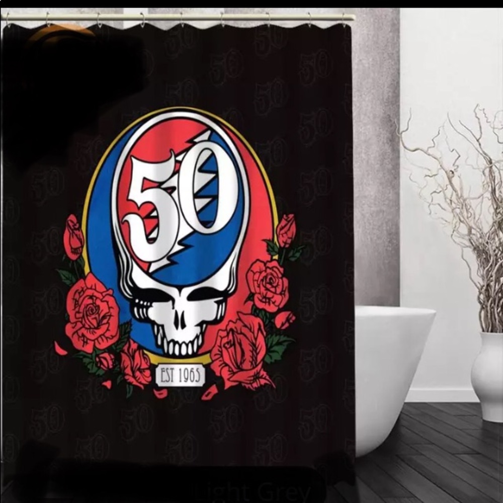 GD/50 GratefulDead Steal Your Face Shower Curtain